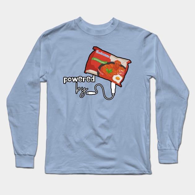 Powered by Indonesian Mee Long Sleeve T-Shirt by leBoosh-Designs